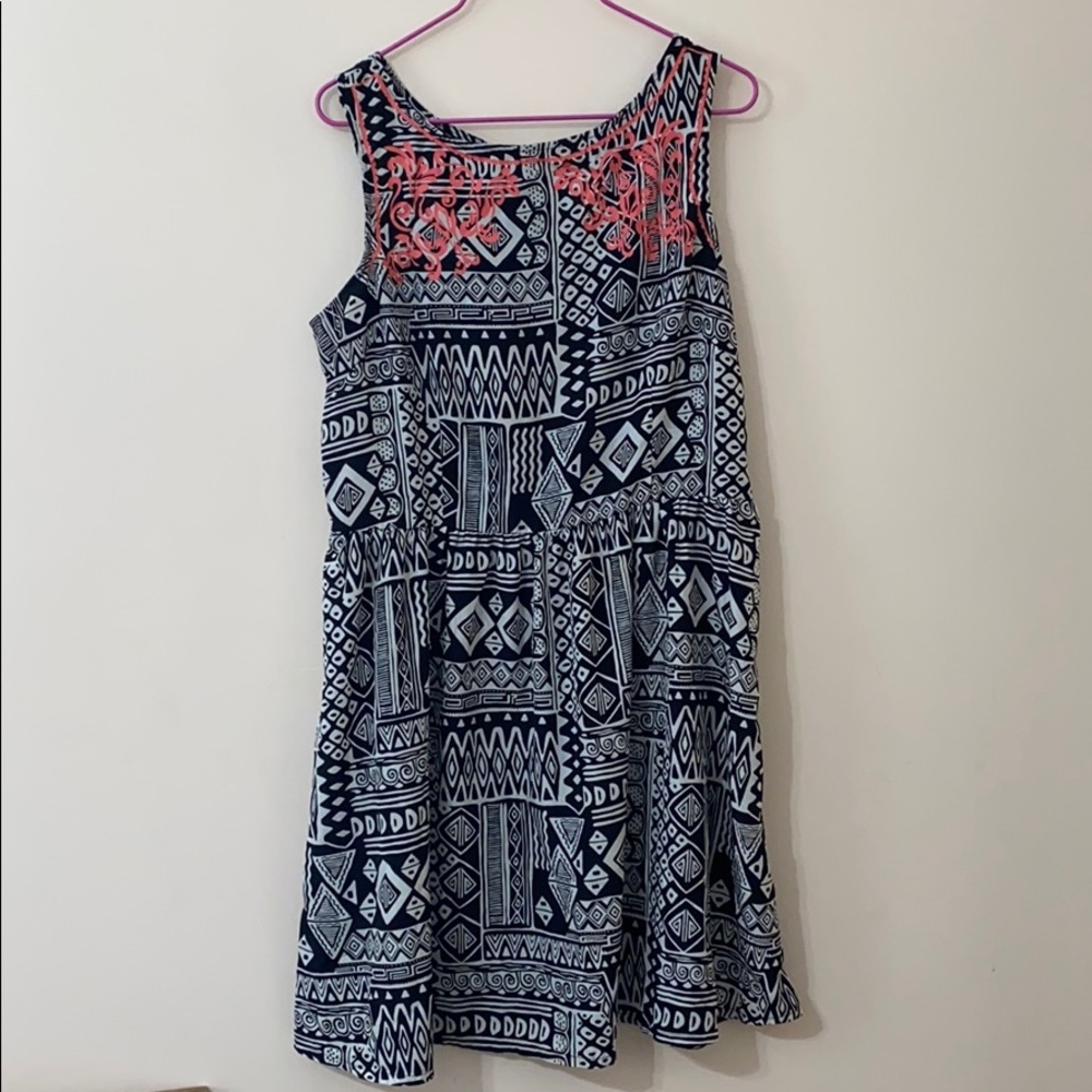 Black, White, and Pink Summer Dress